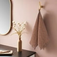 thumbnail image 2 of REGALWOVEN Jacquard Pattern Boho Decorative Hand Towels, 2 Pack Cotton Turkish Absorbent Soft Bathroom Towel Set Brown 13" x 29", 2 of 4