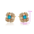 thumbnail image 2 of Finos Aretes Con Aquamarina Y Swarovski Oro 18k Laminado dorado Unitalla, 2 of 3