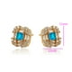 thumbnail image 2 of Finos Aretes Con Aquamarina Y Swarovski Oro 18k Laminado dorado Unitalla, 2 of 3