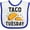 White and Royal, variant on Inktastic Taco Tuesday Boys or Girls Baby Bib