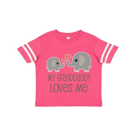 

Inktastic Grandaddy Loves Me Elephant Gift Toddler Boy or Toddler Girl T-Shirt