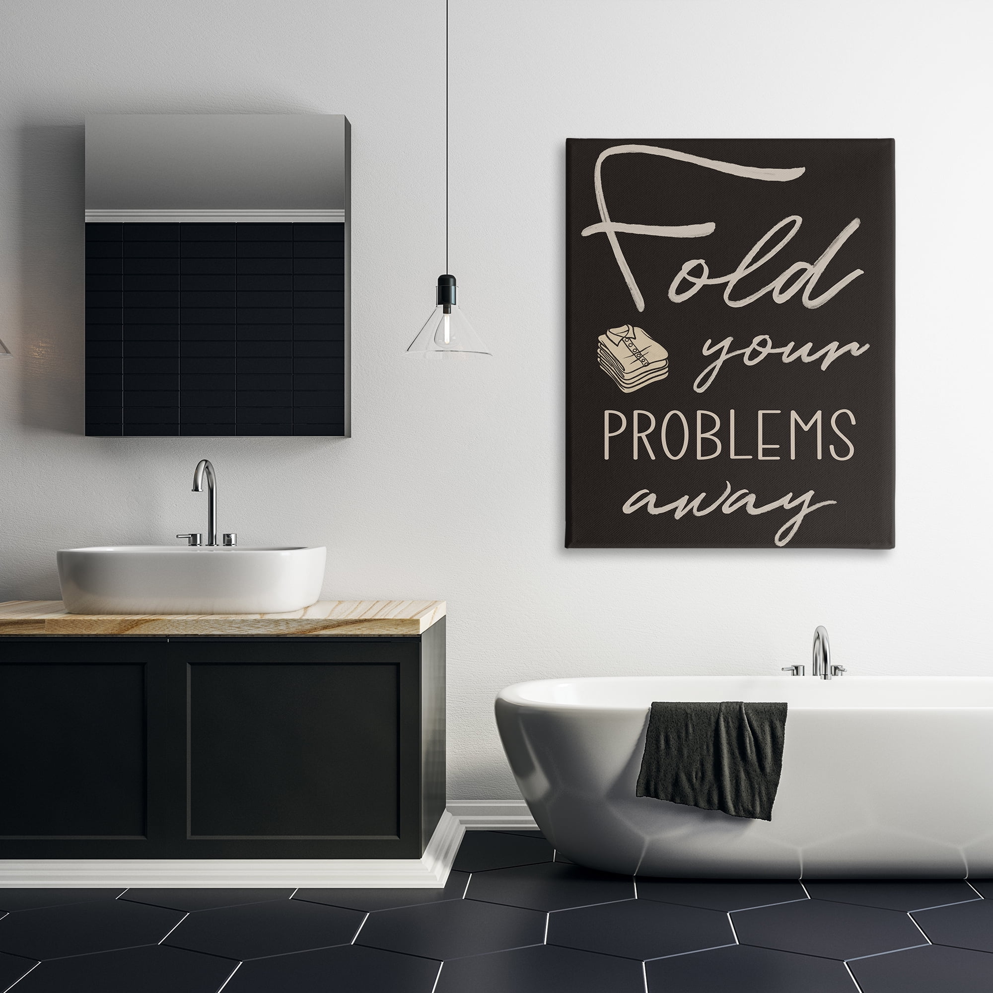 Fold Your Problems Away Canvas Wall Art, design by Marcus Prime