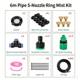 thumbnail image 7 of 16 Inch Diameter Outdoor Cooling Mist Fan, Fan Misting Kit, Outdoor Fan for Patio, Patio Misters for Cooling Outdoor, Complete 5 Copper Nozzle Set with Hose, Fittings, Seal Tape, 7 of 7