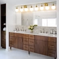 thumbnail image 6 of Bathroom Vanity Light 4-Lights Bathroom Lighting Fixtures Over Brushed Gold Wall Sconces with Frosted Globe Glass for Hallway Restroom, 6 of 8