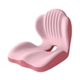 thumbnail image 2 of Cojín de asiento con soporte para la espalda, espuma viscoelástica, transpirable, ortopédico, para viajes Rosa, 2 of 8