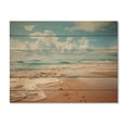 thumbnail image 3 of Designart "Scenic horizon Coastal Serenity IV" Landscapes Print on Natural Pine Wood, 3 of 5