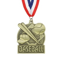 Uxcell Baseball Games Court Award Medals with Ribbons, Winner Medals Prizes for Competitions Sports Gold