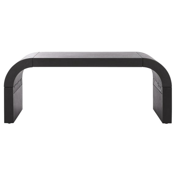 Safavieh Liasonya Modern Curved Wood Coffee Table, Black