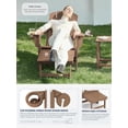 thumbnail image 2 of KINGYES Folding Adjustable Adirondack Chair with Retractable Ottoman, HDPE Reclining Adirondack Chair with Cup Holde, Brown, 2 of 4