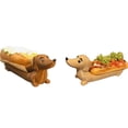thumbnail image 3 of Dachshund Hot Dog Holder – Fun & Cute Wiener Dog Snack Tray for Hot Dogs, Candy, Sandwiches, Parties – Unique Kitchen Counter Décor & Novelty Gift for Dachshund Lovers, Home & Event Serving (Brown), 3 of 6