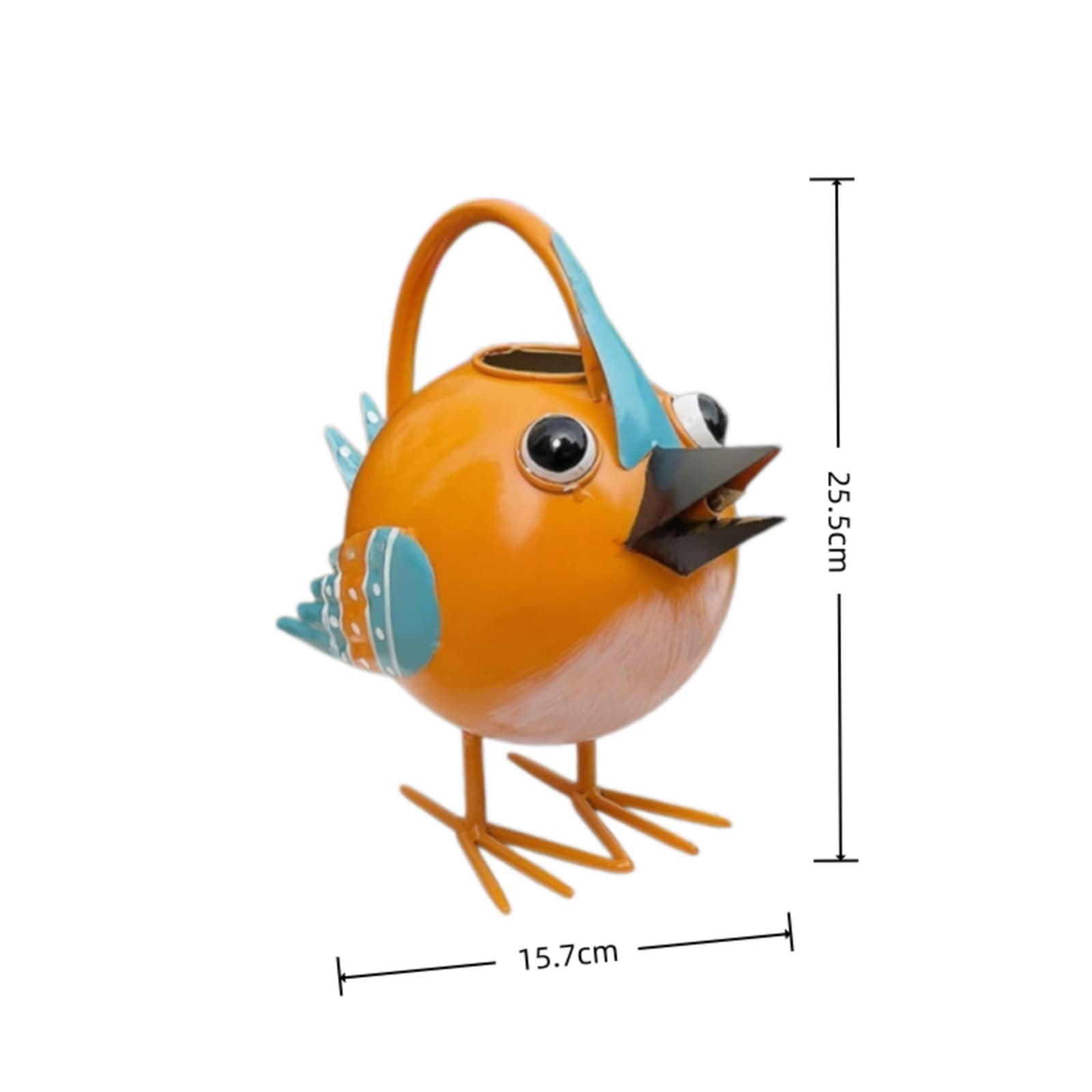 Bird-Shaped Watering Can 0.5 Gallon Metal Chick Decorative Water Can Cute Garden Water Pot with Ergonomic Handle Irrigation Accessories for Indoor and Outdoor Gardening Spring