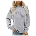 thumbnail image 1 of Chandail en Molleton Décontracté pour Femmes Imprimé Halloween Col Rond Manches Longues Ample Confortable Mode Automne, 1 of 5