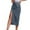 Dark Blue, variant on Skirts for Women Women's Clothing European and American Button Irregular Slit Denim High Waist Long Skirt Casual Showing Figure High Waisted Skirt Faldas Para Mujer (Dark Blue,L)