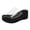 Black, variant on Clear Band Platform Sandals for Women Lightweight Slip on Espadrille Wedge Sandals Breathable Summer Slippers Brown Size 9