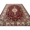 thumbnail image 2 of Shahe-Taj Ruby Red Exclusive Area Rug Hand Knotted Wool Silk Carpet (6 x 4)', 2 of 9