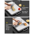 thumbnail image 4 of Tabla de cortar de doble cara, de acero inoxidable 403 apto para uso alimentario, para cocina, con ranuras de metal más gruesas, fácil de limpiar, diseño antideslizante duradero, ideal para carne y, 4 of 8