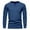 Blue, variant on Aueoeo Men's Long Sleeve Henley Shirts Stretch Ribbed T-Shirts Fashion Casual Basic Tops Button Up Shirt