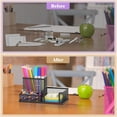 thumbnail image 5 of INTIGE Mesh Pen Holder Desk Organizer, Office Supplies Pencil Storage with 3 Compartments, 5 of 6