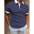 thumbnail image 4 of Men's Casual Short -sleeved Lapel Polo Shirt, Summer Men's Clothing European measurement, 4 of 5