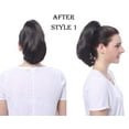thumbnail image 4 of Onedor 15" Synthetic Fiber Curly Ponytail Hair Extension hairpiece with Clip-in Jaw Clips, Dual-Use Hair Extensions (1#-Black), 4 of 8