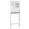 thumbnail image 5 of ZENY Over-The-Toilet 68.3"H Bathroom Storage Cabinet Wood Frame 3 Tiers, White, 5 of 9