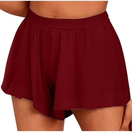 jobturf Athletic Shorts for Women Elastic High Waist Running Workout Gym Short Tummy Control Quick Dry Pleated Flowy Yoga Shorts PrimeDay Big Sale