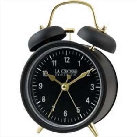 La Crosse Technology La Crosse Clock Co. Black Twin Bell Alarm Clock Pack of 2 Shop Supply Pack
