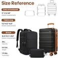 thumbnail image 6 of MIUSSE Carry On Luggae for Airplane, 20 Inch Carry On Suitcase with Spinner Wheels and TSA Lock, Hard Shell Luggage Sets 3 Piece with Travel Backpack, 6 of 7