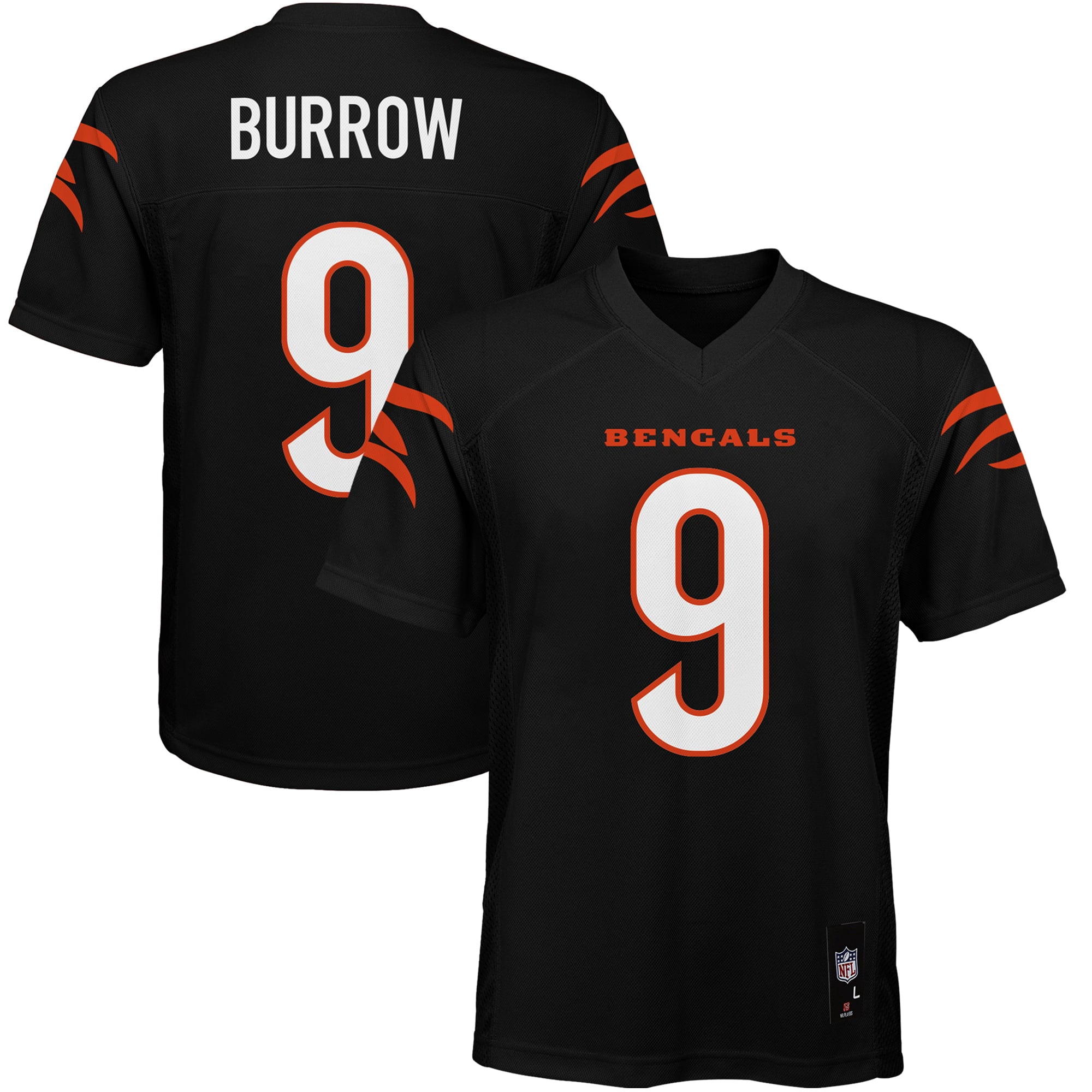 Youth Joe Burrow Black Cincinnati Bengals Replica Jersey