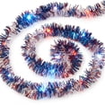 thumbnail image 5 of Indoor 20-Count Battery-Operated LED Tinsel Wire Lights, Red/Cool White/Blue, 6', Patriotic by Way To Celebrate, 5 of 6