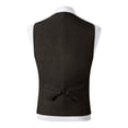 thumbnail image 4 of Tank Tops Men, Men's Vintage Slim Fit Double-Breasted Solid Suit Vest, 4 of 6