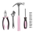 thumbnail image 4 of Juego de herramientas Stalwart de 15 piezas para el hogar con funda de transporte, color rosa, 4 of 5