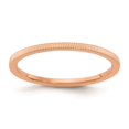 thumbnail image 1 of Solid 10K Rose Gold 1.2mm Line Pattern Stackable Band Thin Wedding Anniversary Ring Size 6.5, 1 of 4