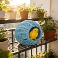 thumbnail image 4 of syligr Plastic Woven Bird Hammock Small Pet Bird Sleeping Nest Bird Cage Accessories for Parrots Cockatiels Lovebirds 5.9 Inch Hanging Chew-Resistant Warm House, 4 of 6