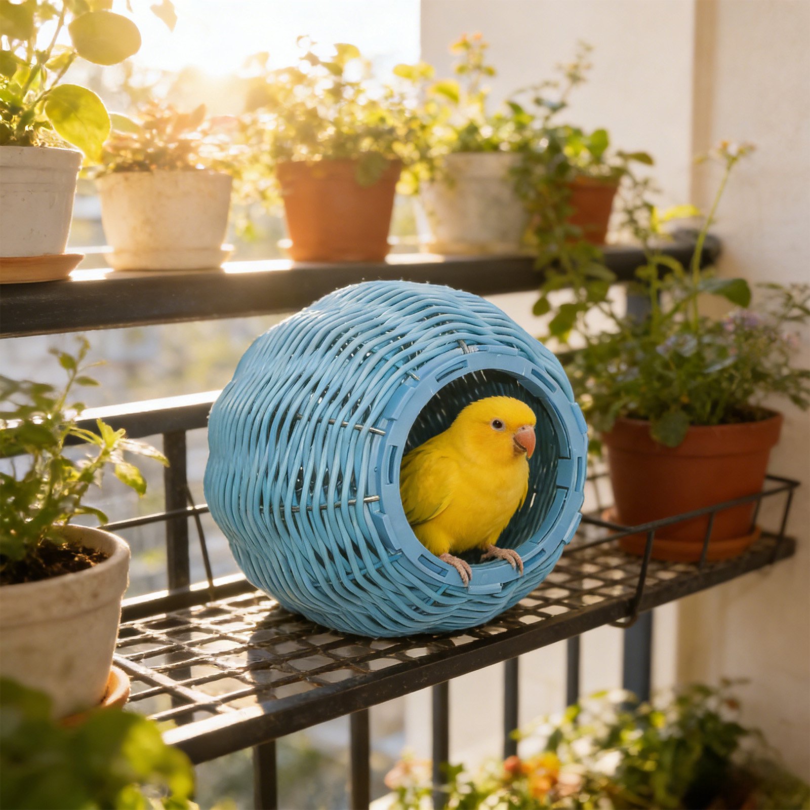 Small Birds Hammock Comfortable Chew-Resistant Birdhouse for Parrots Washable and Stable Design for All Seasons Ideal Sleeping Place for Small Pet Birds