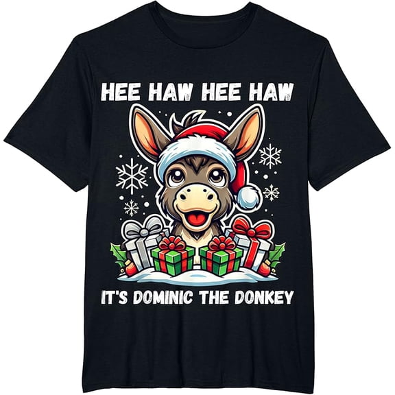 Italian Christmas Donkey Dominic The Donkey Funny Holiday Shirt, for men & women up to 5XL