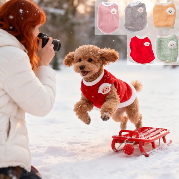 Dog Vest Winter Padded Cotton Quilted Coat Warm Two Legged Small Pet Clothes Windproof Puppy Outerwear for Cats Dogs by PALIFEUR