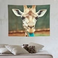 thumbnail image 4 of ONETECH  Funny Giraffe Face Tapestries Giraffe Chewing Grass Wild Animal Tapestry for Bedroom Aesthetic Home Decor Living Room Boys Girls Playroom Backdrop Wall Tapestry, 4 of 7