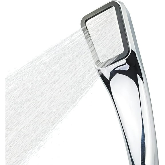 Chic High-pressure Hand-held Shower Head, Comfortable Grip For A Relaxing Shower, Chrome Finish Elevates Bathroom Style, Universal Connection For Wide Compatibility