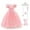 A-Pink Dress Accessories, variant on Princess Sofia Dress for Girl Cosplay Halloween Costume Puff Sleeve Layerd Dresses
