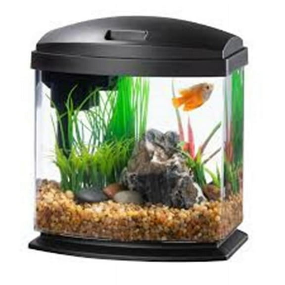 Aqueon LED MiniBow 1 SmartClean Aquarium Kit Black