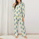 thumbnail image 2 of Balery Rainbow Llama Conjunto de Pijama con Estampado para Mujer, Conjunto de Dos Piezas con Manga Larga, Ropa de Dormir Suave con Bolsillos, Pijamas Cómodos-X-Large, 2 of 7