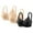 Black/Beige, variant on 3 Pack Womens Push Up Bras Plus Size Light Lined Wire-Free Brassiere Bow Ruched Full Coverage Everyday Underwear, 42/95BC