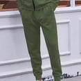 thumbnail image 2 of Men's Small Quilted Warm Lined Workout Pants - High Waist, Wide Leg, with Pockets, 2 of 6