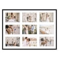 thumbnail image 2 of Black Finish Collage Frame - White Mat, Holds Nine 5x7 Photos , UV Resistant Acrylic, Wall Hanging, 2 of 8
