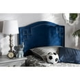 thumbnail image 4 of Aubrey Modern and Contemporary Royal Blue Velvet Fabric Upholstered Twin Size Headboard, 4 of 5