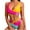 Red, variant on Women's Bikini Sets Womens Bicolor Two Piece Swimsuit Fashion Casual Waist Slim Binding Hollow Out Bikinis Sets