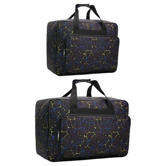 Wxqbjtam 2Pcs Sewing Machine Case Sewing Machine Storage Bag Organizer Outdoor Convenient Black