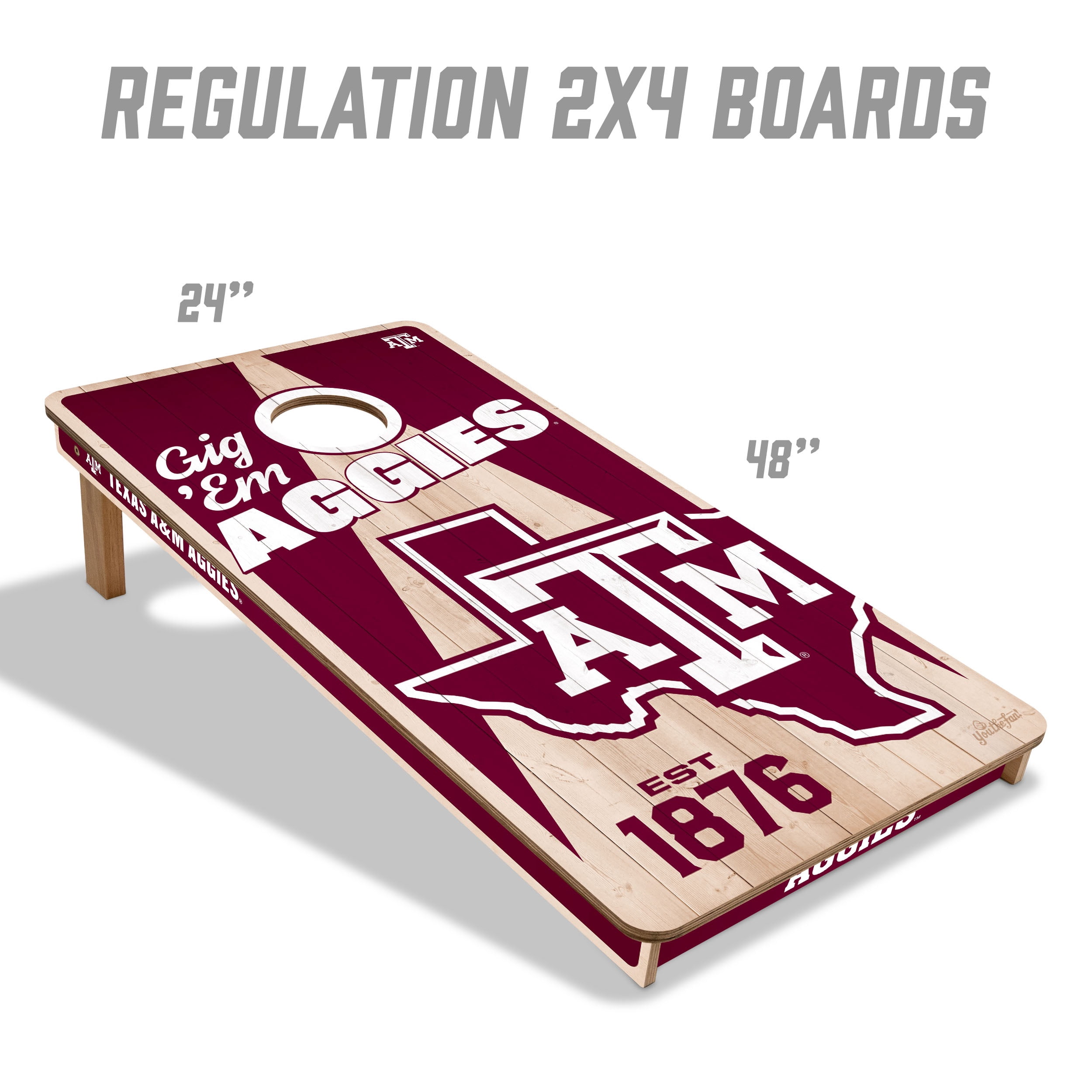 YouTheFan NCAA Texas A&M Aggies 2' x 4' Cornhole Game
