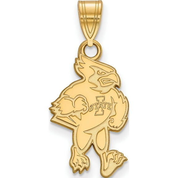 10K Yellow Gold 10Ky Logoart Iowa State University Large Pendant (25 X 12) Made In United States 1y018ias